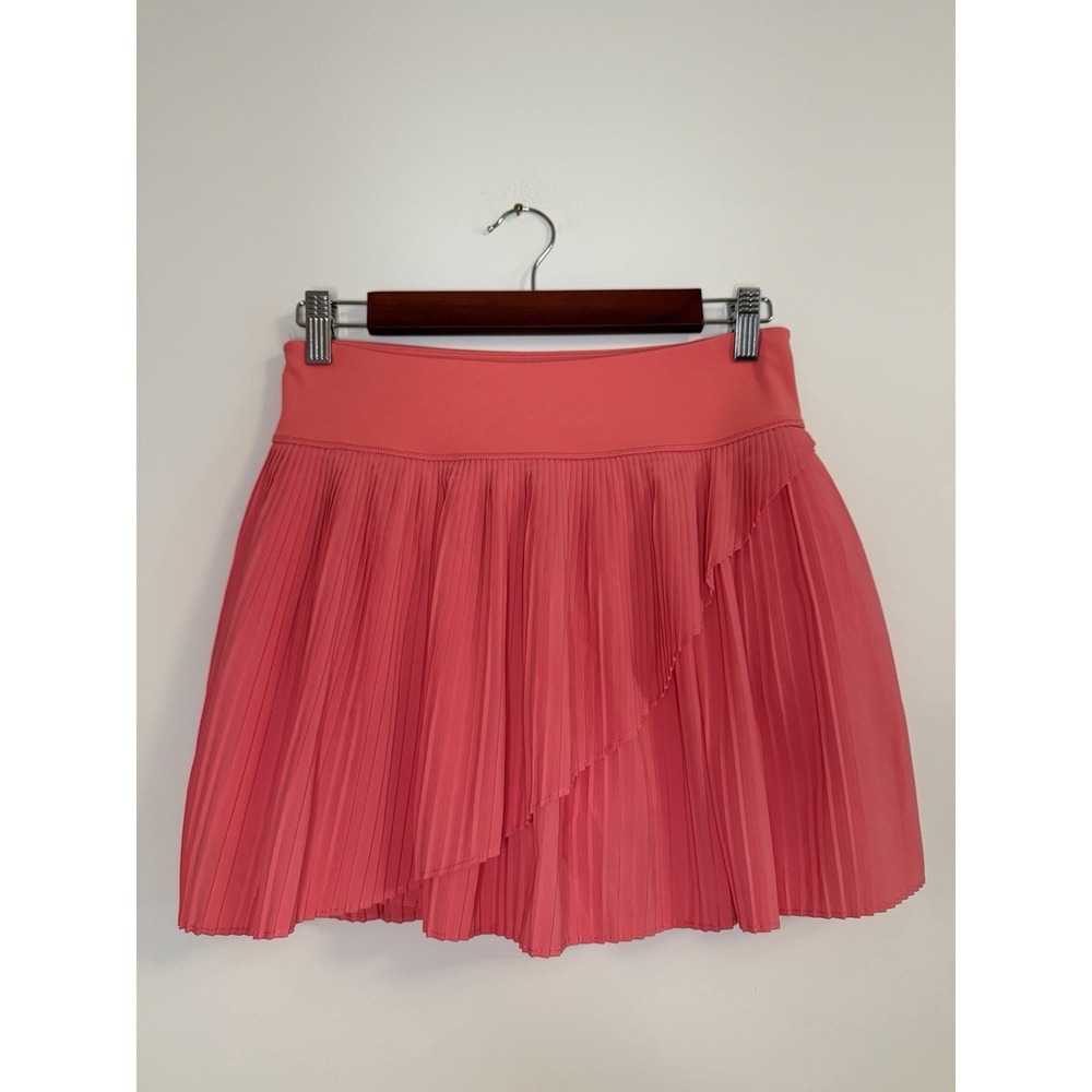 Yogalicious Lightstreme Hybrid Arabella Pleated Tennis Skort Coral Med Pockets